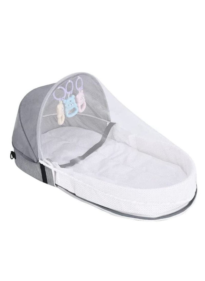 Baby Crib Cradle, Travel Cot Portable Baby Bed Travel Bassinet Foldable Infant Crib Baby Cots, Adjustable Canopy Bedside Baby Crib 3 in 1 Folding Baby Bassinet with Mosquito Net - pzsku/Z790F1B451FB7C4AF5FAEZ/45/_/1676846567/9b83be4d-48a6-436f-ace5-5c294afea419