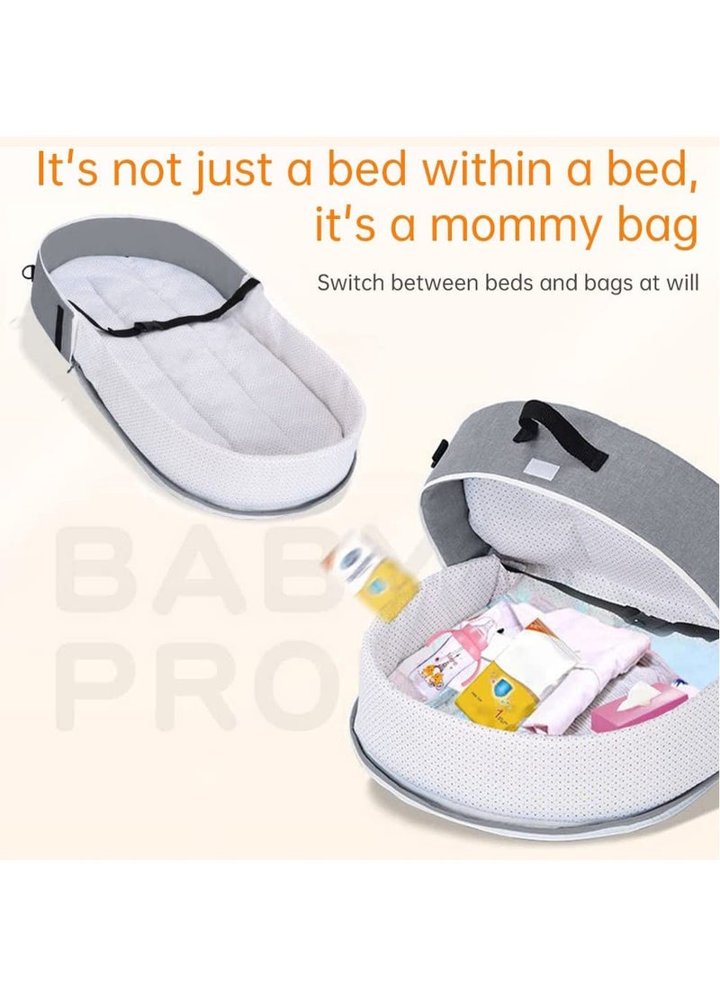 Baby Crib Cradle, Travel Cot Portable Baby Bed Travel Bassinet Foldable Infant Crib Baby Cots, Adjustable Canopy Bedside Baby Crib 3 in 1 Folding Baby Bassinet with Mosquito Net - pzsku/Z790F1B451FB7C4AF5FAEZ/45/_/1734072583/129efafd-020c-4b43-acb6-74caadfb75a8