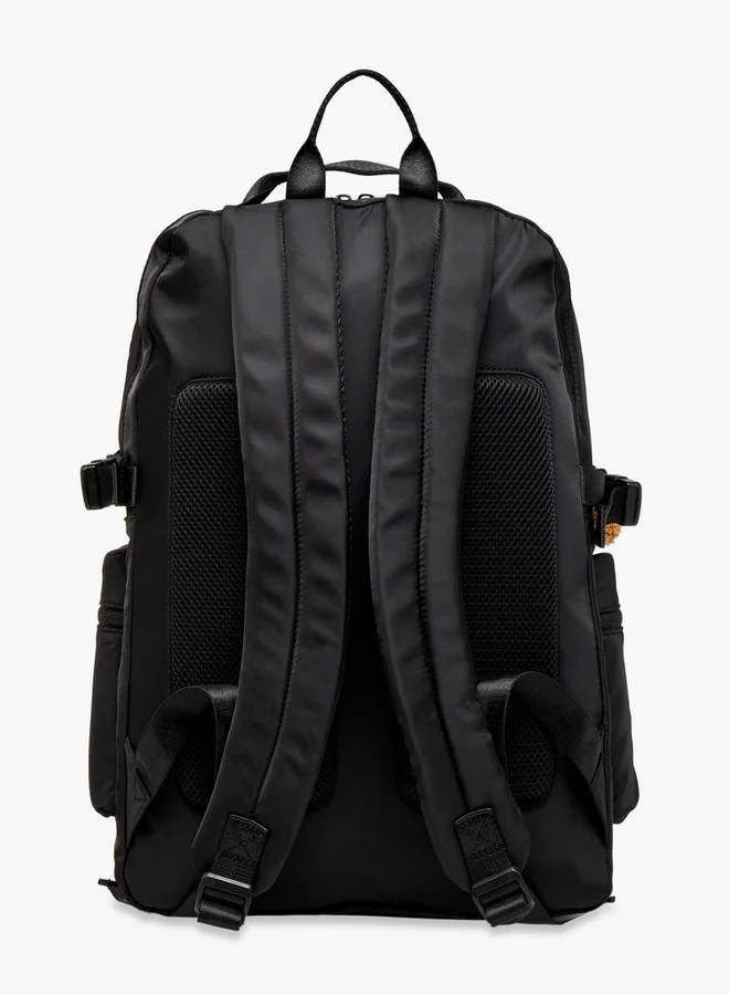 ميسي حقيبة ظهر صلبة بأشرطة كتف قابلة للتعديل وإغلاق بسحاب