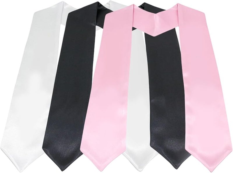 Childrens White Adjustable Graduation Sash Belt Ceremony Accessory - Image 3