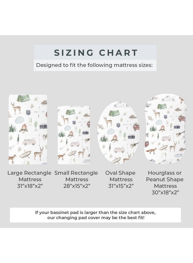 Pobibaby - 2 Pack Premium Bassinet Sheets for Standard Bassinets - Ultra-Soft Cotton Blend, Stylish Woodland Pattern, Safe and Snug for Baby (Explore) - Image 4