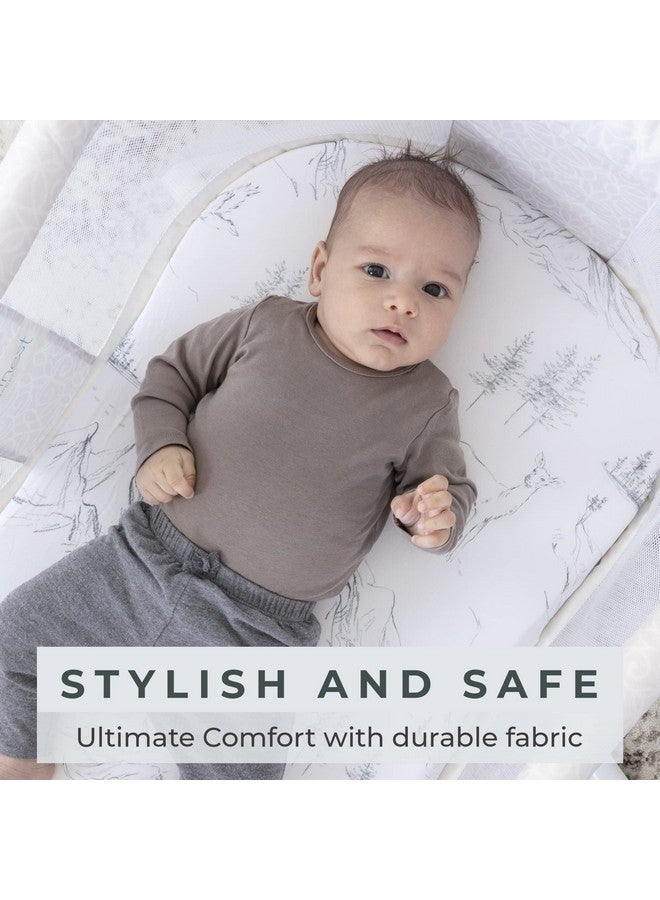 Pobibaby - 2 Pack Premium Bassinet Sheets for Standard Bassinets - Ultra-Soft Cotton Blend, Stylish Woodland Pattern, Safe and Snug for Baby (Explore) - Image 3