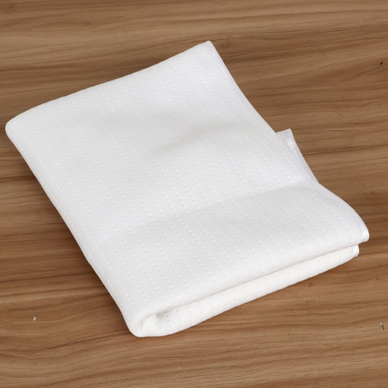 Reusable Spa Steam Towel: 1 White Polyester Bed Sheet - Breathable No-pilling Durable Massage Bed Sheet With Middle Hole For Beauty Salon Facial Massage - Image 1