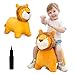 EVERICH TOY Lion Bouncy Horse Inflatable Plush Hopping Toy Bouncing Animal Hopper for Toddlers Fun RideOn Toy for Kids 18 Months6 Years Indoor Outdoor Play Great Gift Boys Girls - Image 2