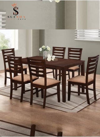 كراسي طعام خشبية بتصميم عصري 1+6 طاولة 130 سم - pzsku/Z790F58BAB603DE52F688Z/45/_/1677351202/bf2f7a26-58ed-4081-bcba-c2729f4f0095