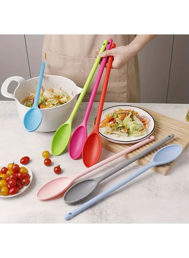 Pink Long Handle Ladle Heavy Duty Kitchen Serving Spoon For Soup Salad Stir Fry - Image 1
