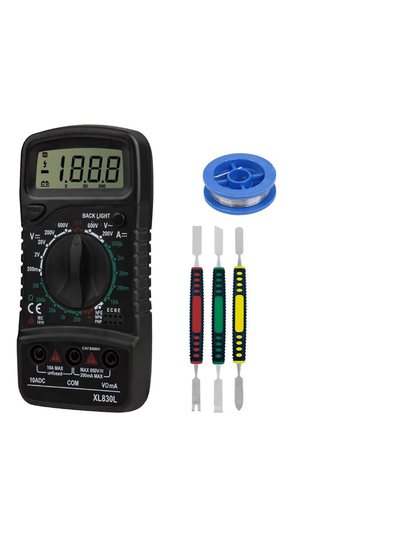 CRAFTS HAVELI CRAFTS HAVELI Combo of Digital Tester Multimeter 830 Soldering Wire 3Pc Spudger Set  - Image 1
