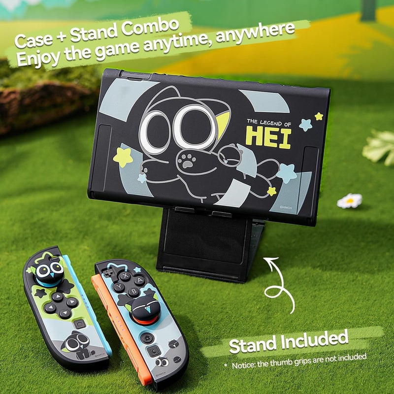 GeekShare غطاء جيك شير الواقي المتوافق مع سويتش 2، غلاف صلب من البولي كربونات نحيف قابل للإرساء مصمم لجهاز ألعاب سويتش 2025 ووحدات تحكم جوي-كون - سلسلة HEI (غطاء خلفي كامل) - Image 2