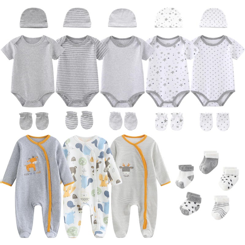 Ruliby New Born Clothes Cotton Layette Gift Outfit Set Unisex Baby Clothing and Accessories 03 Months - Image 2