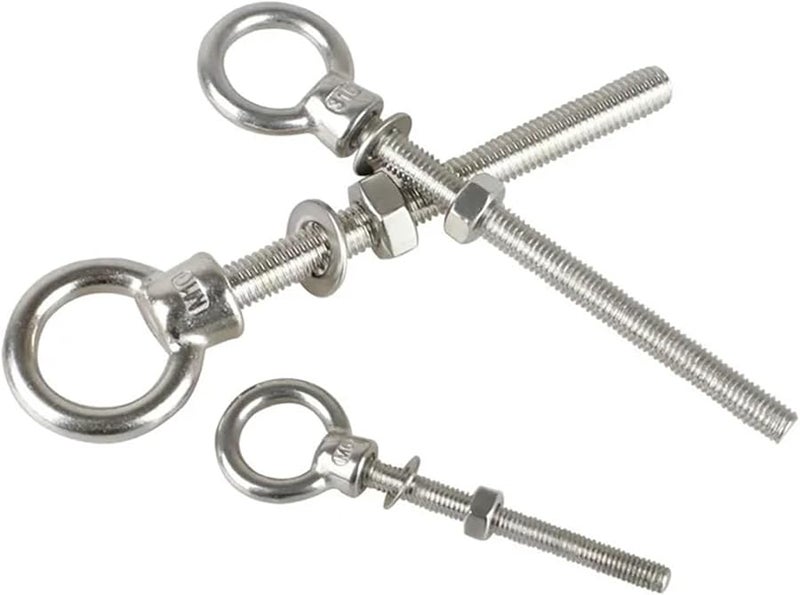 M10X100 316 Stainless Steel Eye Bolt with Nut for Hanging Plants Wall Kitchen 6PCS - Image 4