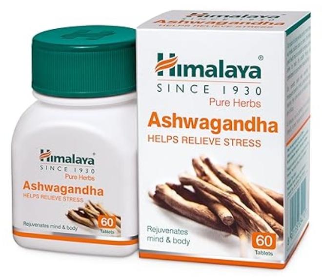 Himalaya Ashwagandha General Wellness Tablets | Stress Relief | Rejuvenates Mind & Body - 60 Tablets - Image 1