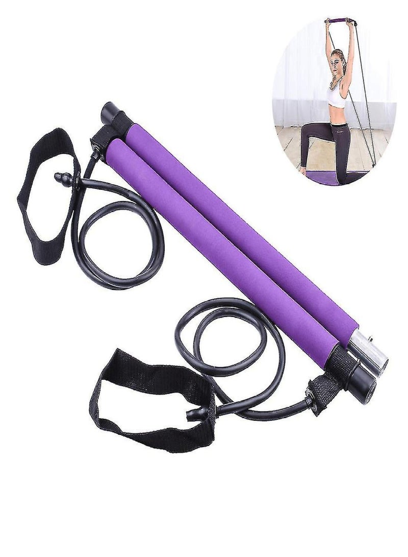 Generic Pilates Exercise Bar With Resistance Band,for Whole-body Workouts - Image 2