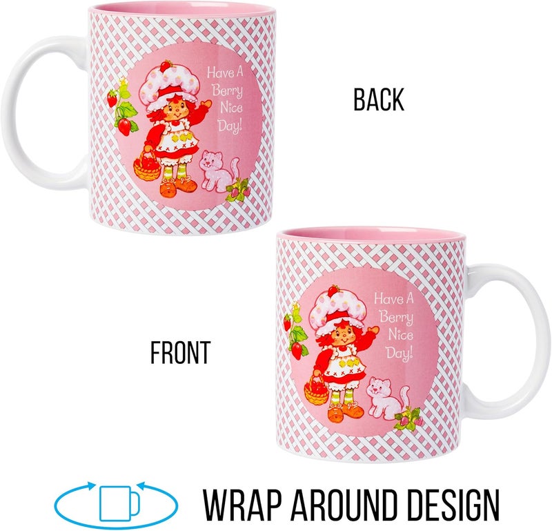 Silver Buffalo Strawberry Shortcake Vintage Berry Nice Day 20oz Ceramic Mug - Image 5