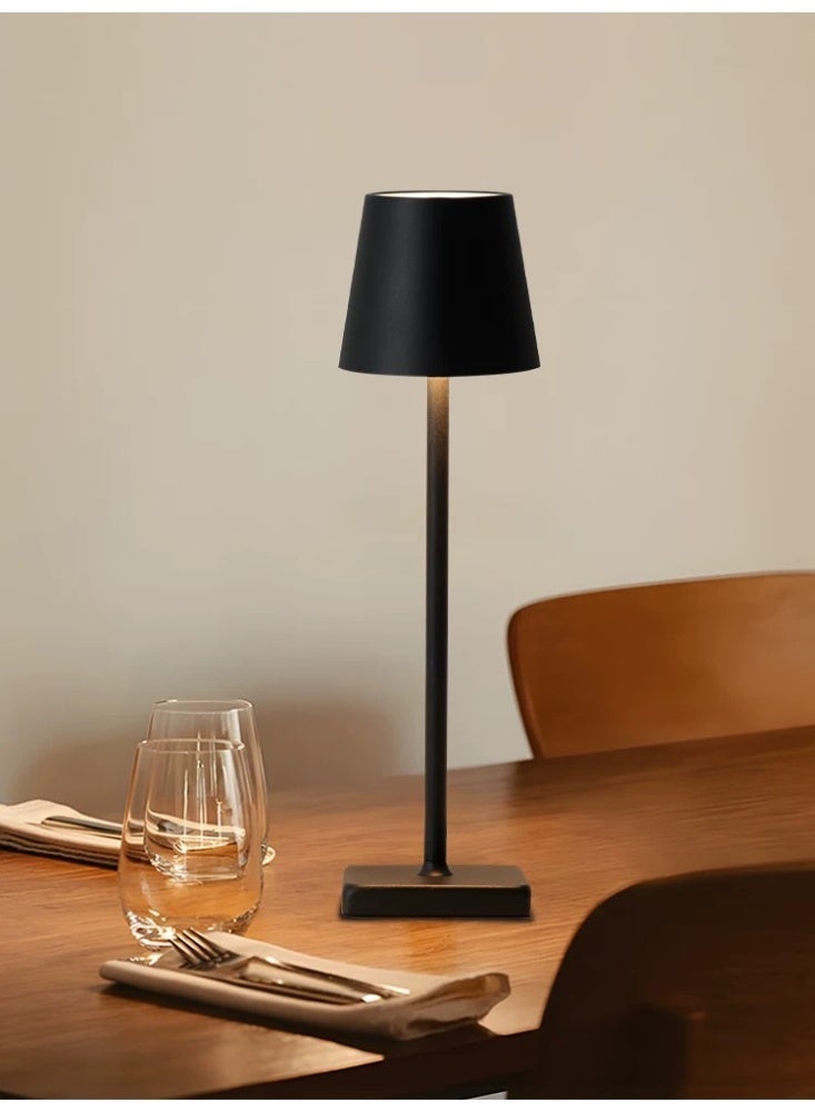 LED Cordless Table Lamp, Rechargeable Desk Lamp,3 Color Stepless Dimming Up, for Restaurant, Bedroom, Outdoor Camping, Coffee Shop, Night Light - Image 1