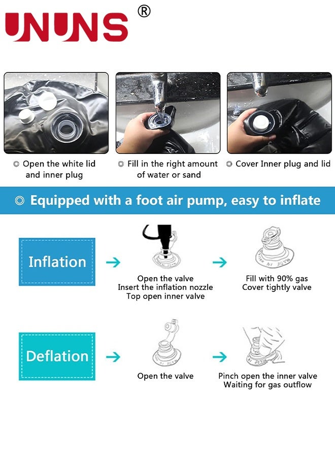 UNUNS Punching Bag For Kids,Inflatable Boxing Punch Bag With Gloves And Pump,Inflatable Tumbler Toy For Boys Girls,Beginner Heavy Punching Bags Sandbag,Reduce Pressure Stress,1.6M Alphabet Black - Image 3