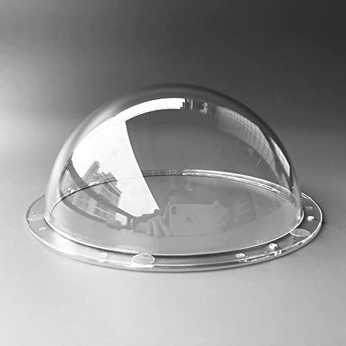 rayihni 5'' TRANSPARENT ACRYLIC CAMERA LENS DOME PROTECTIVE COVER, EXTERNAL DIAMETER 130MM, HEIGHT 63MM CLEAR DOME HOUSING - Image 1