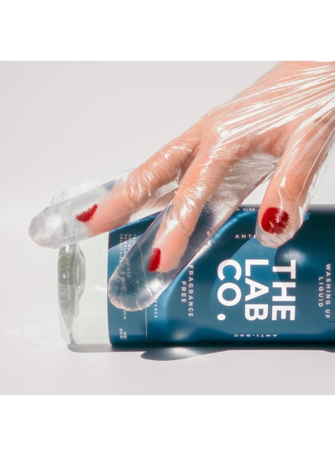 The Lab Co. Washing Up Liquid Antibacterial Dishwashing Fragrance Free Unscented No Perfume For Sensitive Skin 750 ML - Image 2