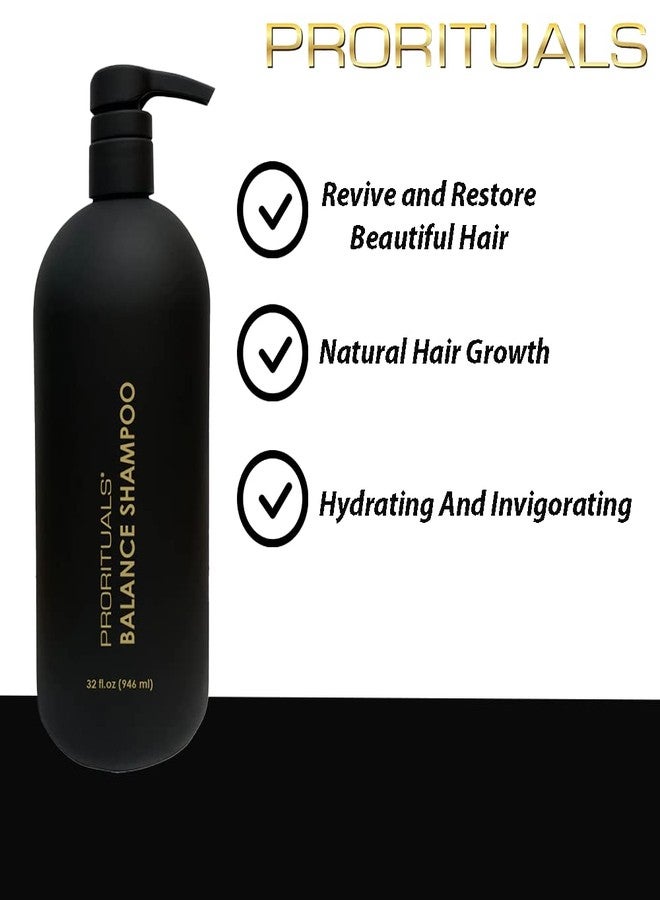 Prorituals Balance Shampoo for Hair Growth - Shampoo for Hair Loss and Thinning Hairs, Natural Hair-Thickening for Women & Men, Vegan, Sulfate Free, Coconut & Vitamin E, 32 fl oz - Image 4
