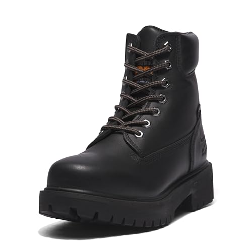 Timberland حذاء عمل صناعي مقاوم للماء للرجال من تيمبرلاند برو، 6 إنش، رأس ناعم، معزول، أسود - 2024 جديد، 11 م - Image 1