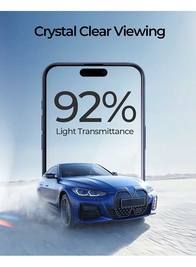 Aukey Super Clear Tempered Glass Screen Protector For iPhone 15 Clear - Image 4