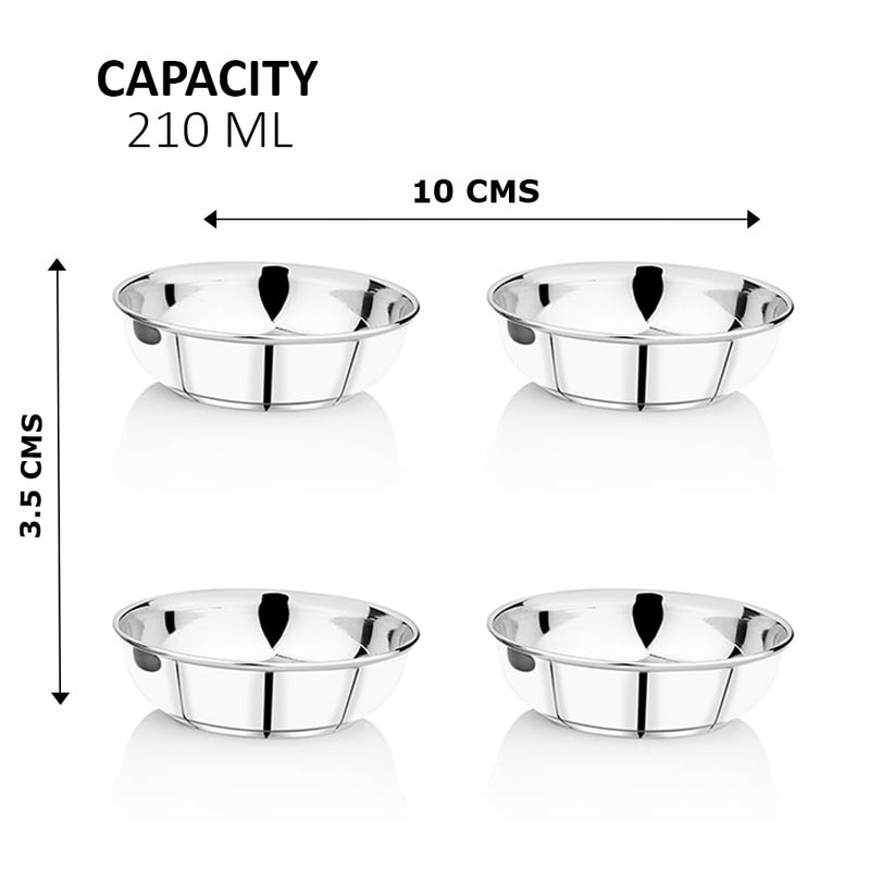 Ammantran Ammantran Ras Malai Bowl (210 ML) - Pack of 4 | Premium Dessert, Curd & Curry Serving Bowls | Elegant & Durable Design for Home & Kitchen - Image 2