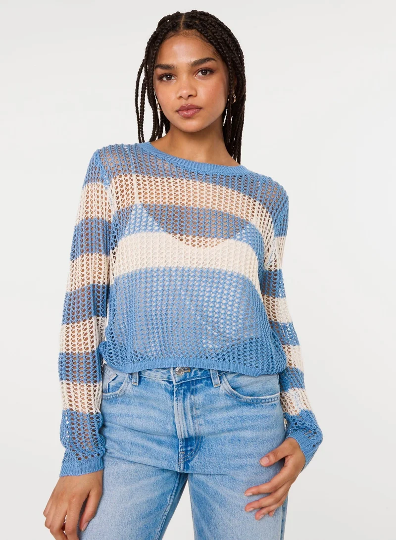 Stripe Crochet Jumper