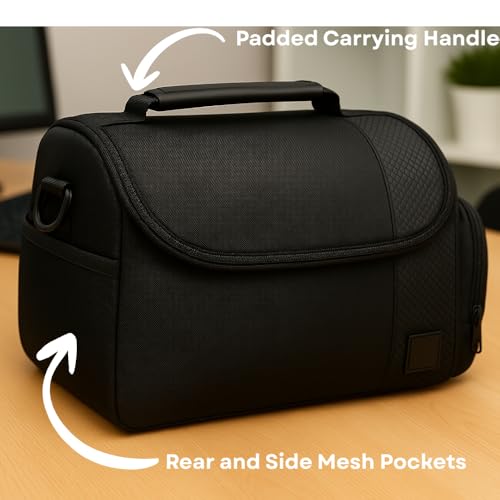 eCostConnection Large Digital Camera/Video Padded Carrying Bag/Case for Nikon D750, D810, D5500, D750, D700, D3000, D3100, D3200, D3300, D5000 Camera & More - Image 3