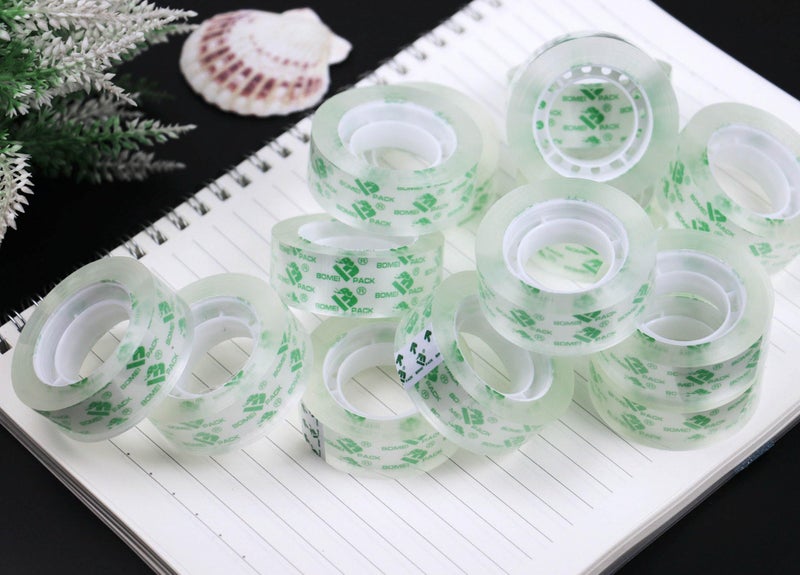 BOMEI PACK 48 Rolls Crystal Clear Transparent Tape, Stationery Tape Refills Rolls for Dispenser, 3/4 in x 1000 in,1 inch Core, Gift Wrapping Tape for Office, School and Home - Image 4