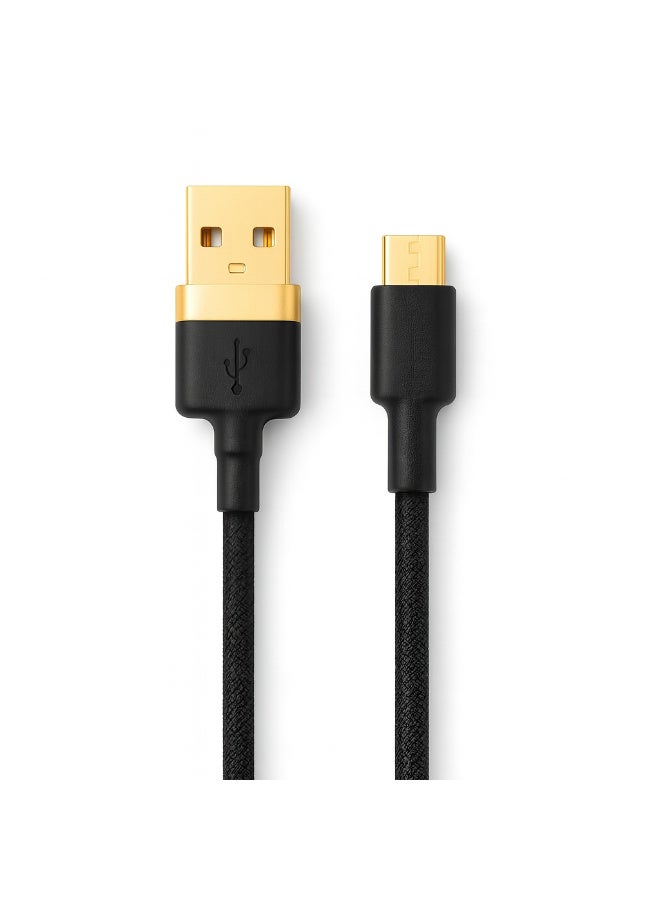 فونينج كابل شحن ونقل بيانات  ميكروFONENG X22 بسرعة 5A – خط مجدول ضد التشابك بطول 1.2 متر – لون اسود - Image 1