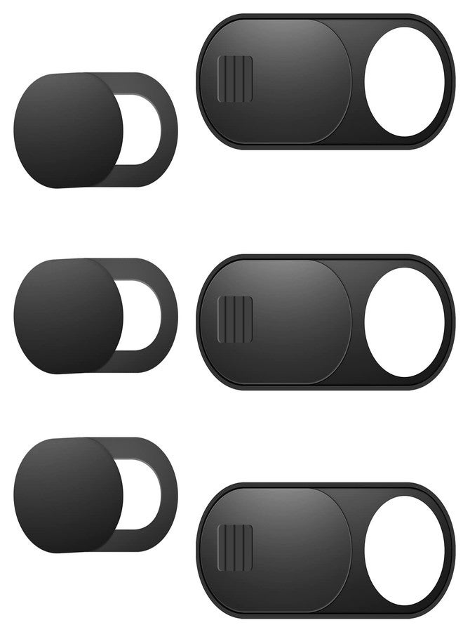 ZUCUCUC Laptop Camera Cover Slide, Phone Camera Cover Slide, 6 Pack Ultra Thin Webcam Cover Slide for Laptop, Desktop, PC, Tablet, Smartphone, Protect Your Privacy and Security(Black) - Image 1