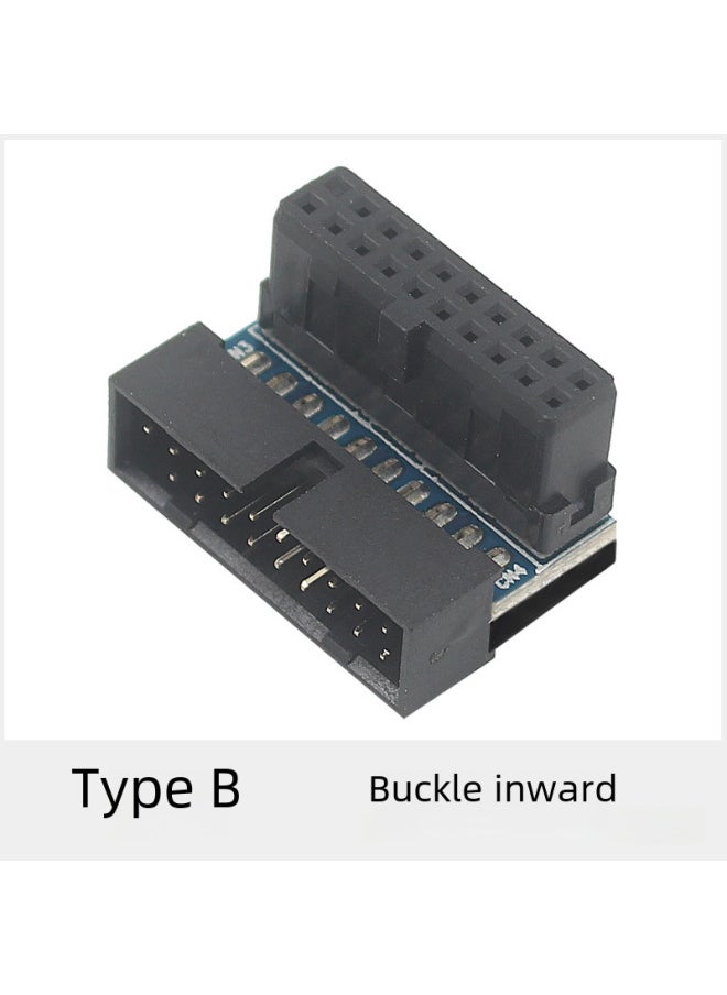 اللوحة الأم للكمبيوتر المكتبي Usb3.019p20p مقعد دبوس رأسي قابل للدوران 90 درجة، حزام أسلاك للرأس - اللون: PH19A-أسود وأزرق
