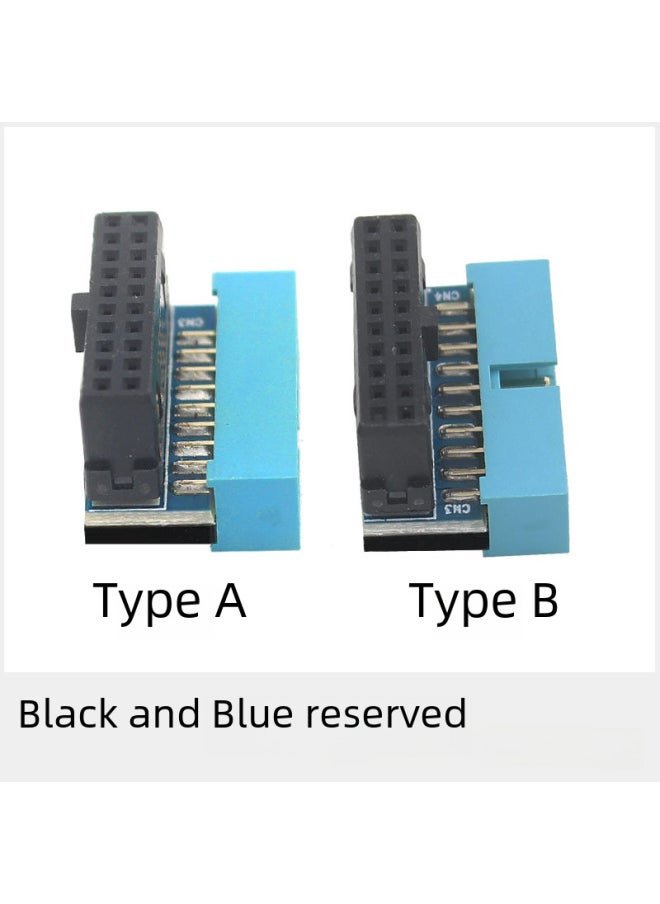 اللوحة الأم للكمبيوتر المكتبي Usb3.019p20p مقعد دبوس رأسي قابل للدوران 90 درجة، حزام أسلاك للرأس - اللون: PH19A-أسود وأزرق