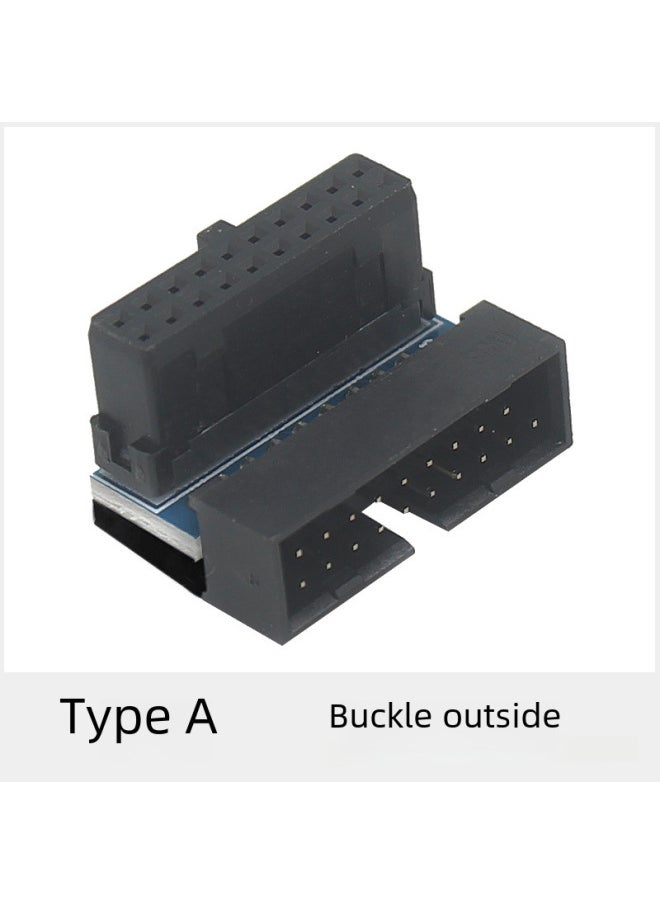 اللوحة الأم للكمبيوتر المكتبي Usb3.019p20p مقعد دبوس رأسي قابل للدوران 90 درجة، حزام أسلاك للرأس - اللون: PH19A-أسود وأزرق
