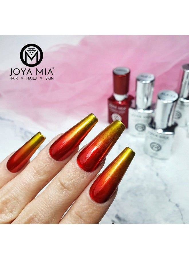 JOYA MIA - Silver Base Chrome Nail Effect Aluminix Super Shiny Silver Base Use Without Silver Base To Get Jelly Nail Effect Long Lasting Easily Soak Off 15Ml - Image 1