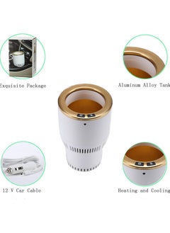 REBENUO Car Cup Holder with Drink Cooler Smart Cup Warmer 2-in-1 Car Tumbler Holder (White)  - Image 4
