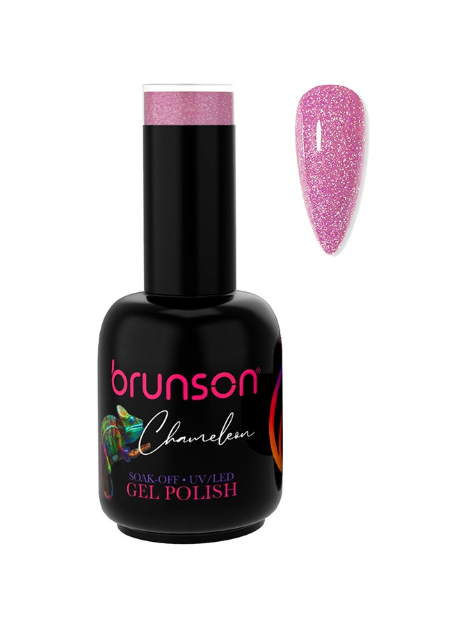 brunson 18ml Chameleon Gel Nail Polish: Glossy Shine, Long-Lasting Soak-off UV/LED Gel for Nail Art French Manicure Pedicure. Salon Quality, Chip Resistant, Trendy Sparkly Acrylic Nails. - Image 1