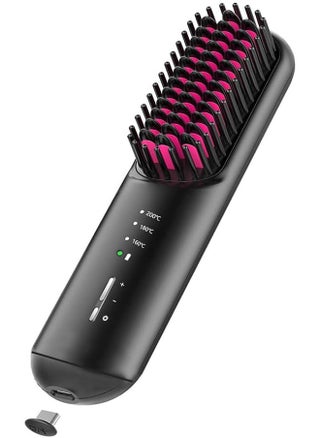 Portable Cordless Hair Straightener Brush, Mini Straightening Brush for Travel, Ionic Hot Comb Straightener for Women, Lightweight to Carry Out, USB Rechargeable, Anti-Scald - pzsku/Z7910BE985761116FDF87Z/45/1746224451/08df98c9-ca39-4d1c-be8f-5557a89bc5bc