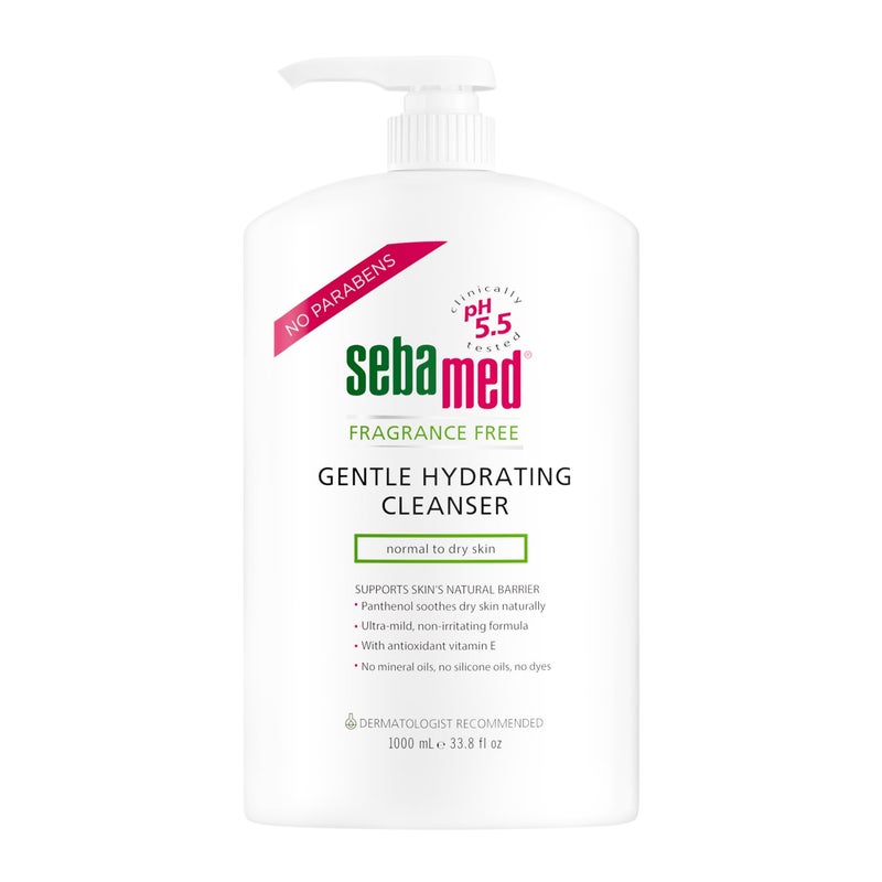SEBAMED Fragrance-Free Gentle Face and Body Hydrating Cleanser pH 5.5 Dermatologist Recommended Ultra Mild Formula for Normal To Dry Sensitive Skin 33.8 Fluid Ounces (1 Liter) - Image 1