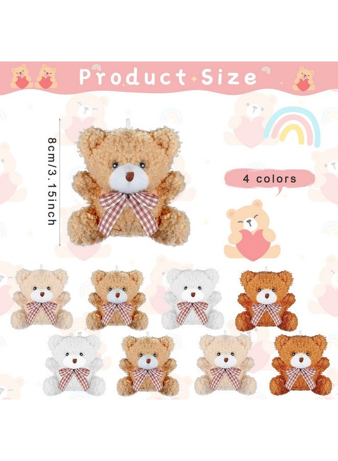 Zomiboo 12 Pcs Easter Bunny Bear Koala 4 Inch Mini Animal Plush Toys Soft Cute Dolls Sleeping and Playing Stuffed Toys Gifts for DIY Baby Shower Party(Bear,Brown, Khaki, Apricot, White) - Image 2