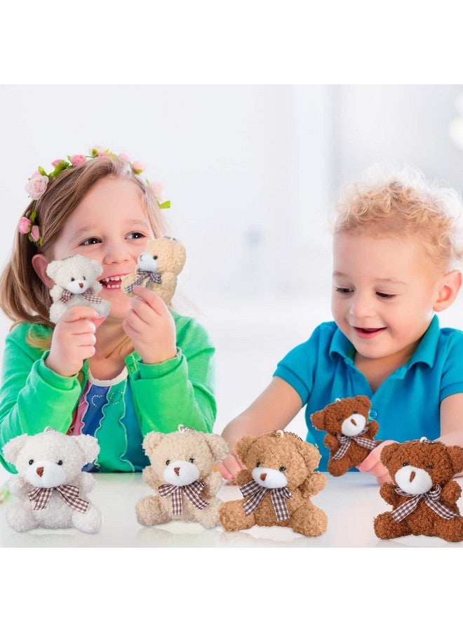 Zomiboo 12 Pcs Easter Bunny Bear Koala 4 Inch Mini Animal Plush Toys Soft Cute Dolls Sleeping and Playing Stuffed Toys Gifts for DIY Baby Shower Party(Bear,Brown, Khaki, Apricot, White) - Image 4