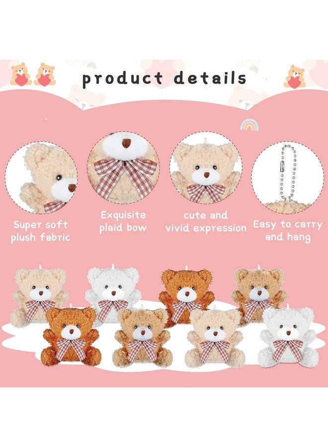 Zomiboo 12 Pcs Easter Bunny Bear Koala 4 Inch Mini Animal Plush Toys Soft Cute Dolls Sleeping and Playing Stuffed Toys Gifts for DIY Baby Shower Party(Bear,Brown, Khaki, Apricot, White) - Image 3
