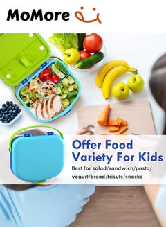 Momore Baby Leak Proof Bento Lunch Box With Handle, Blue  - Image 5
