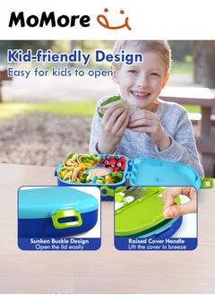 Momore Baby Leak Proof Bento Lunch Box With Handle, Blue  - Image 4