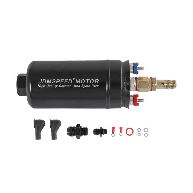 External Inline Fuel Pump Electric 300LPH High Flow 12V Replacement For 0580254044 044 Universal Fuel Injection Pump AN10 Inlet AN6 Outlet