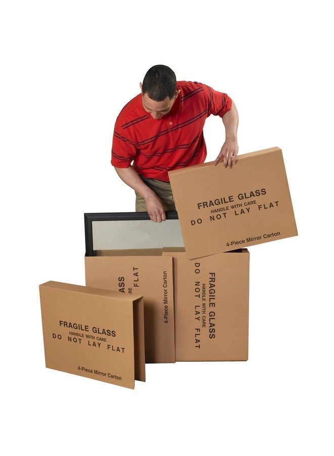 Aviditi Mirror Moving Boxes 4 Piece Box 40 X 60 X 3 1/2 1 Piece Of 40 X 60 4/Bundle 60 Width 3.5 Height 40 Length Kraft (1 Set Of 4 Pieces) - Image 2