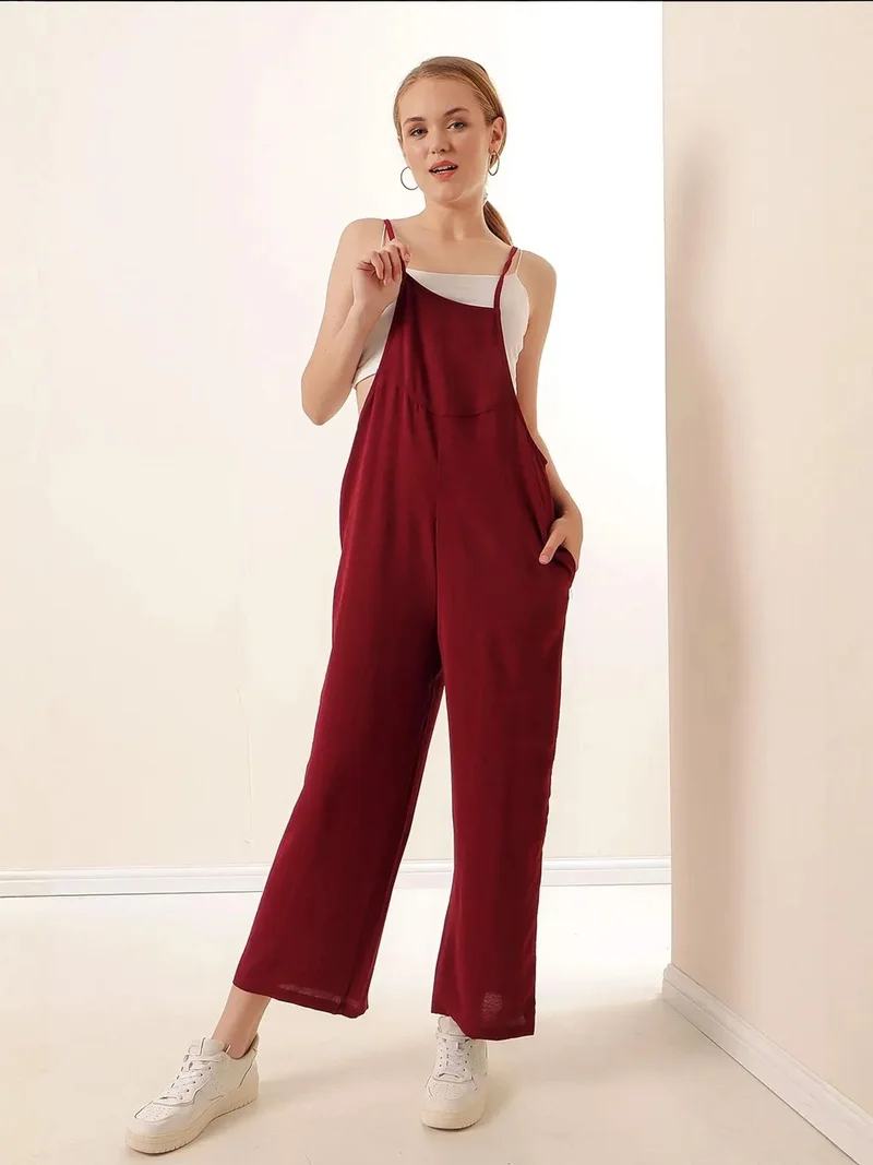 بيغ دارت بدلة واسعة الساق بياقة مربعة