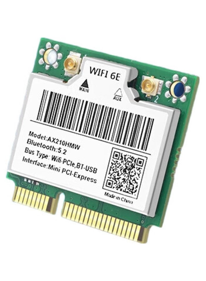 Eb-Link Intel Ax210 Chip Desktop Wireless Network Card 5374M With External Antenna, Mini-Pcie Interface, Wifi 6 Tri-Band Network Card, Bluetooth 5.2, Built-In Computer Motherboard - Image 1