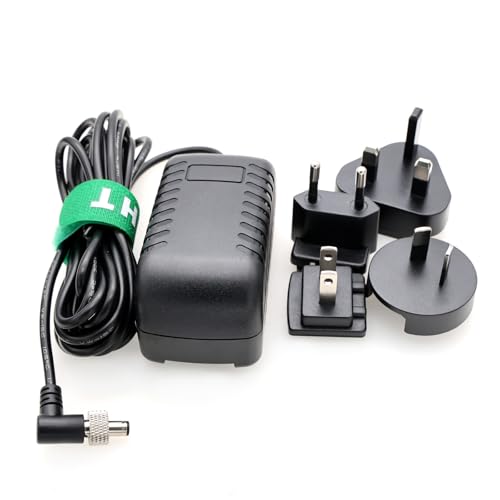 HangTon 12V Locking DC Power Adapter Right Angle for Blackmagic Video Assist Monitor Studio Camera 6K 4K Plus G2, Atomos Ninja V, Hollyland Mars 400s, SmallHD 702 Video Wireless Transmission - Image 2
