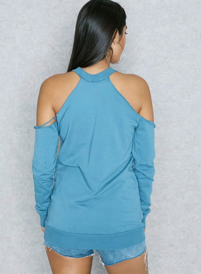 Ginger Cold Shoulder Sweatshirt