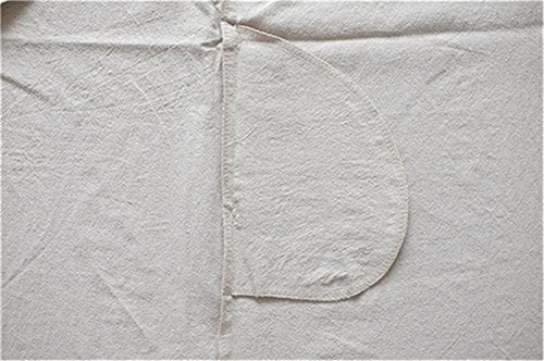 AOBBYBBS Soft Cotton Linen Apron Solid Color Halter Cross Bandage Aprons Japanese Style X Shape Double Pockets Kitchen Cooking Clothes Gift for Women Chef Housewarming -Beige - Image 5